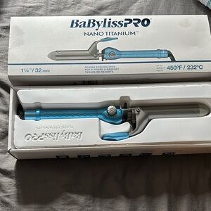 BaBylissPRO Nano Titanium Blue Curling Iron